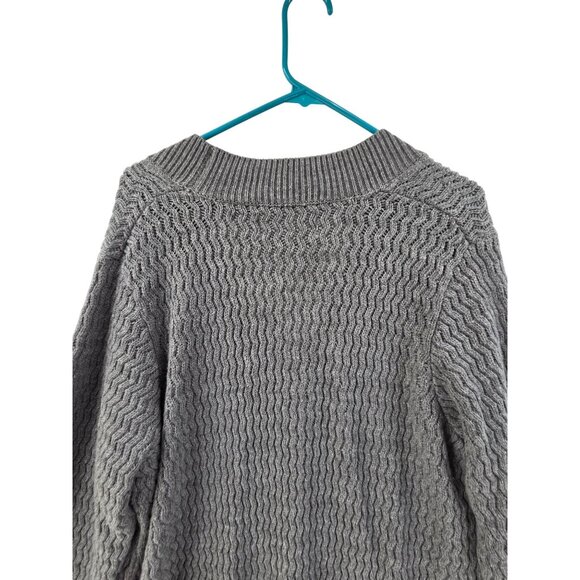 Avenue Needle Works Women's Long Sleeve V-Neck Sweater Gray Size 22/24 - Picture 5 of 6